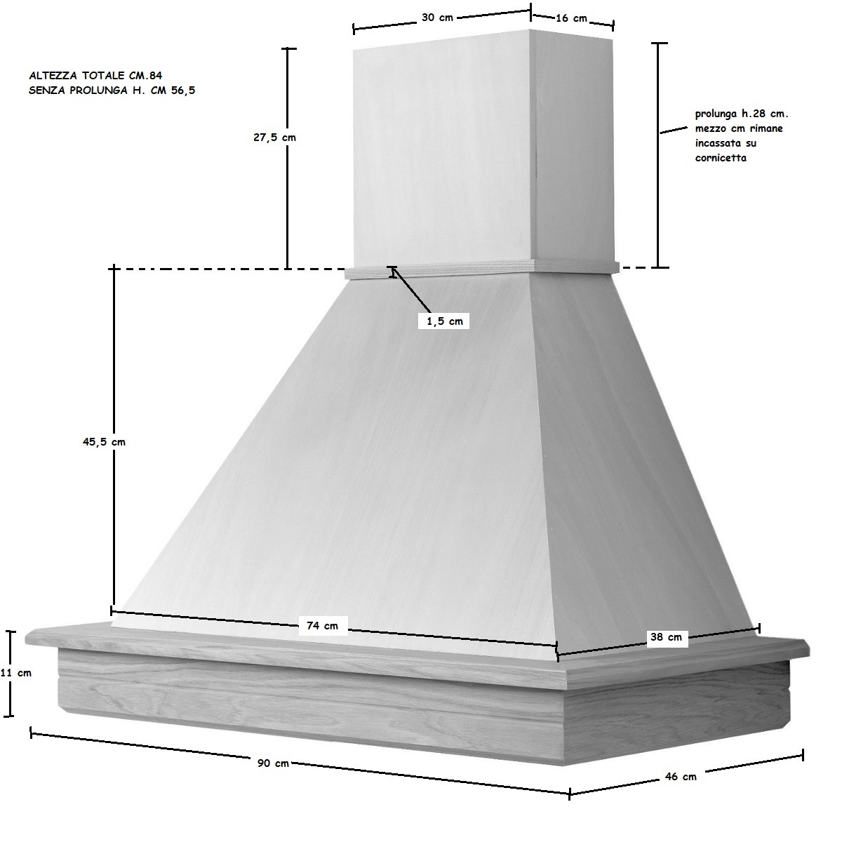  Ikea Bodbyn Cooker Hood 90 compatible STOCK White